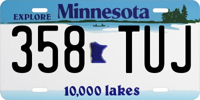 MN license plate 358TUJ