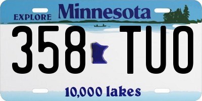 MN license plate 358TUO