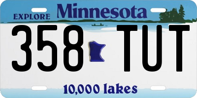 MN license plate 358TUT