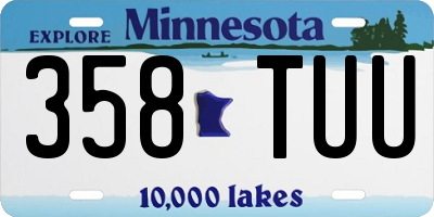 MN license plate 358TUU