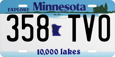 MN license plate 358TVO