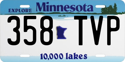 MN license plate 358TVP
