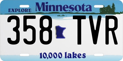 MN license plate 358TVR