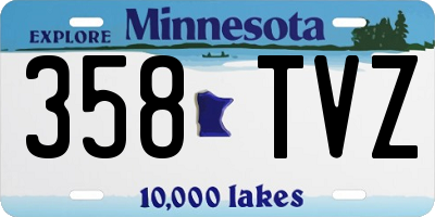 MN license plate 358TVZ