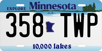 MN license plate 358TWP