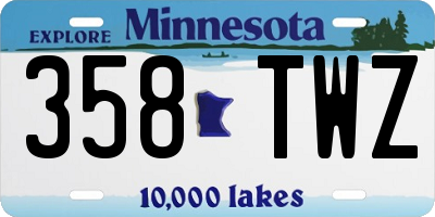 MN license plate 358TWZ