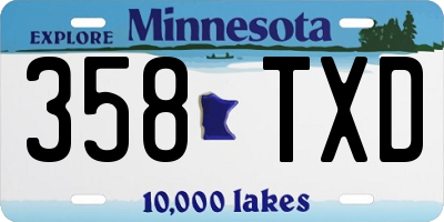 MN license plate 358TXD