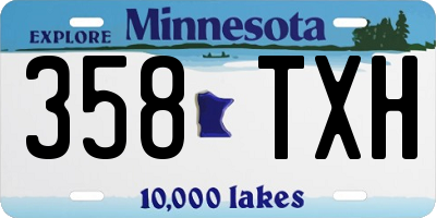 MN license plate 358TXH