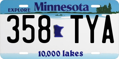 MN license plate 358TYA
