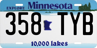 MN license plate 358TYB
