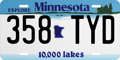 MN license plate 358TYD