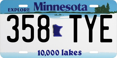 MN license plate 358TYE