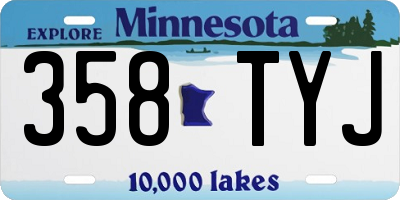 MN license plate 358TYJ