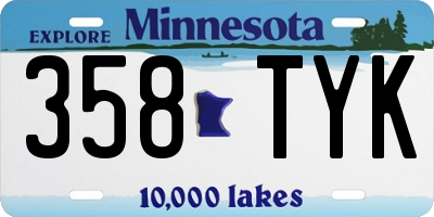 MN license plate 358TYK