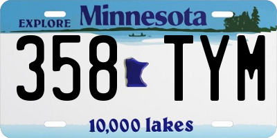 MN license plate 358TYM