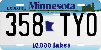MN license plate 358TYO