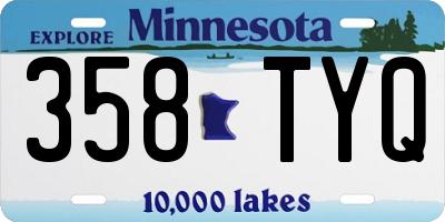 MN license plate 358TYQ