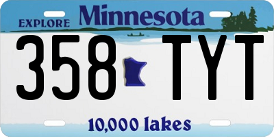 MN license plate 358TYT
