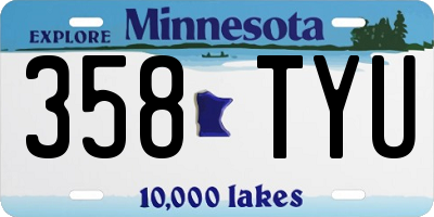 MN license plate 358TYU