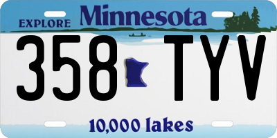 MN license plate 358TYV