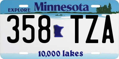 MN license plate 358TZA