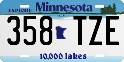 MN license plate 358TZE