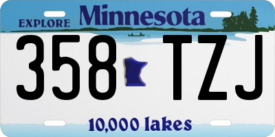 MN license plate 358TZJ