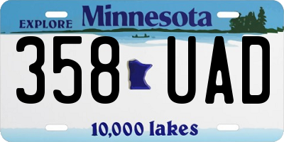 MN license plate 358UAD