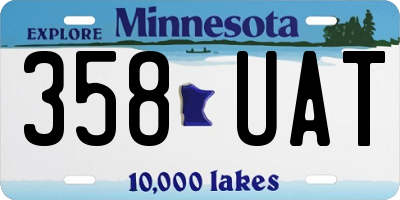 MN license plate 358UAT