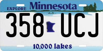 MN license plate 358UCJ