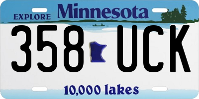 MN license plate 358UCK