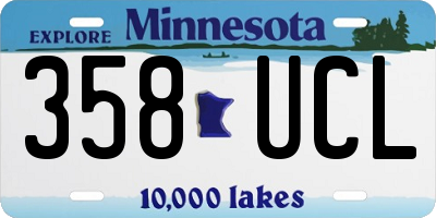MN license plate 358UCL