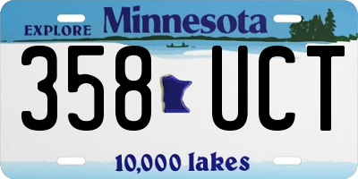 MN license plate 358UCT