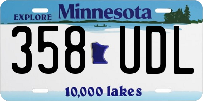MN license plate 358UDL