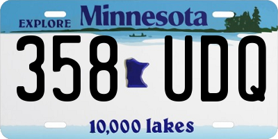 MN license plate 358UDQ