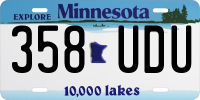 MN license plate 358UDU