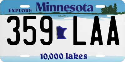 MN license plate 359LAA