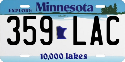 MN license plate 359LAC