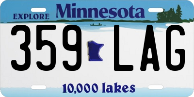 MN license plate 359LAG