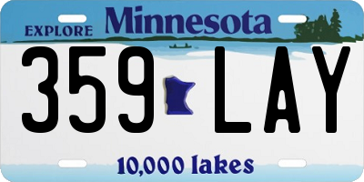 MN license plate 359LAY