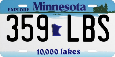 MN license plate 359LBS