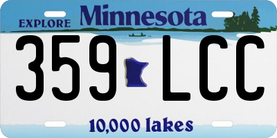 MN license plate 359LCC