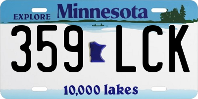 MN license plate 359LCK