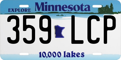 MN license plate 359LCP