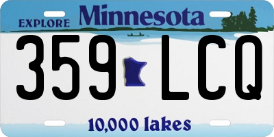 MN license plate 359LCQ