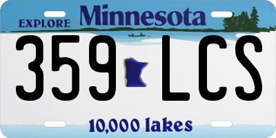 MN license plate 359LCS