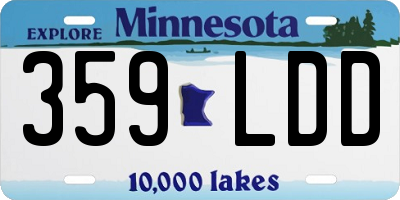 MN license plate 359LDD