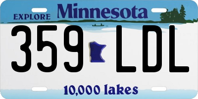 MN license plate 359LDL