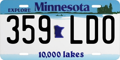 MN license plate 359LDO