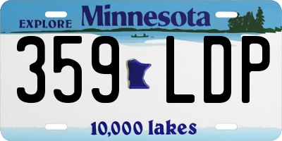 MN license plate 359LDP